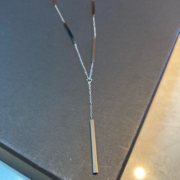 TOCARA. Emilie. Stainless steel necklace. Chain and SS Bars. 18” + 2” - Picture 2 of 4